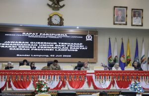 Paripurna : Pemprov Lampung Sampaikan Jawaban atas Pandangan Umum DPRD terhadap Laporan Pertanggungjawaban Pelaksanaan APBD 2024 dan Raperda RPJMD Tahun 2025–2029 serta Insentif Kemudahan Penanaman Modal