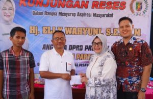 Sekretaris Komisi V DPRD Elly Wahyuni Serap Aspirasi Masyarakat Kali Rejo Way Ratai